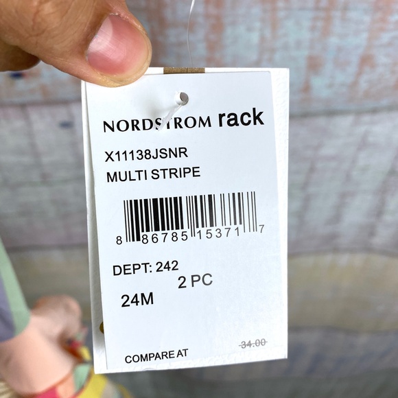 Jessica Simpson Striped Ruffle Two-Piece Swimsuit - Picture 6 of 16